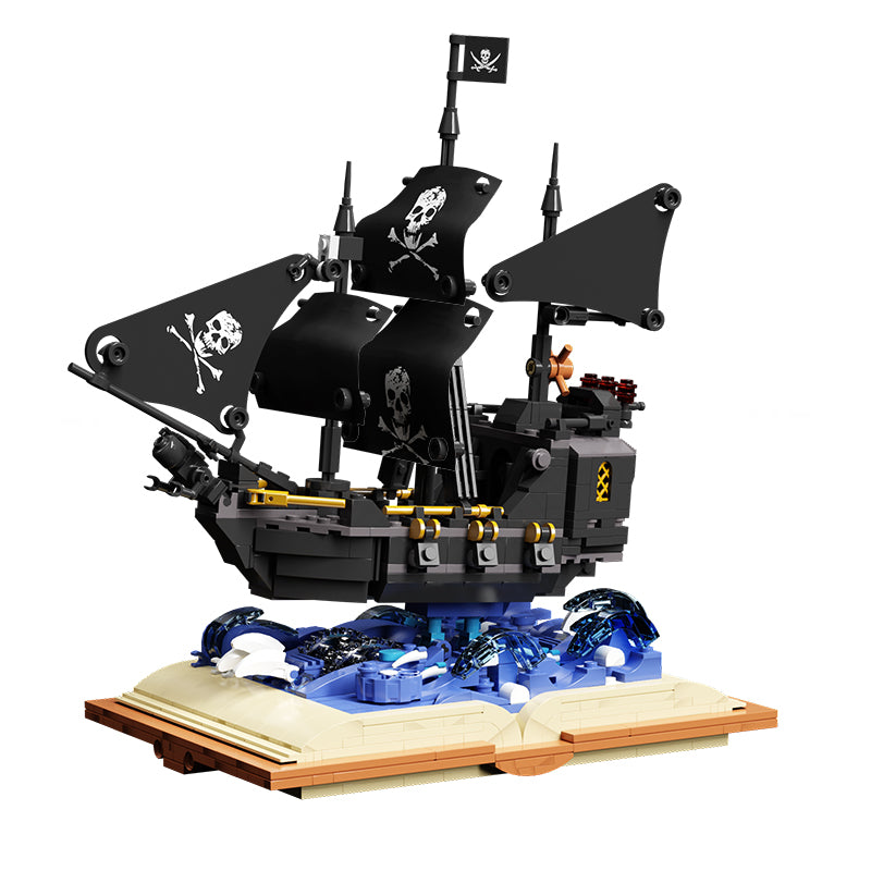Barco pirata vela negra