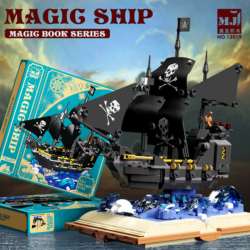 Barco pirata vela negra