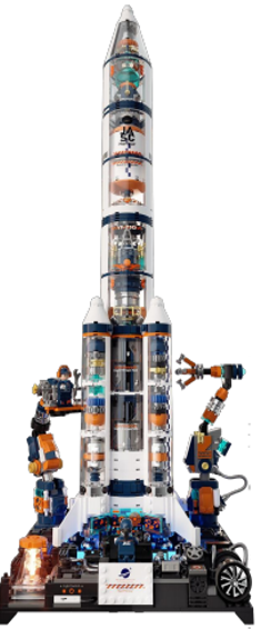 Cohete ensamblado con luz (CK8515)